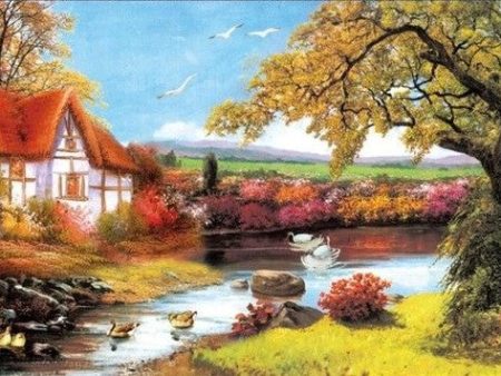 Special Order - Idylic Cottage Scene - Full Drill Diamond Painting - Specially ordered for you. Delivery is approximately 4 - 6 weeks. Supply