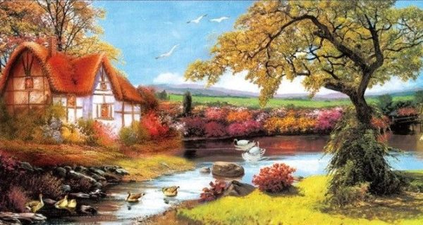 Special Order - Idylic Cottage Scene - Full Drill Diamond Painting - Specially ordered for you. Delivery is approximately 4 - 6 weeks. Supply