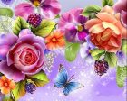 Special Order - Flowers and Butterfly - Full Drill diamond painting - Specially ordered for you. Delivery is approximately 4 - 6 weeks. For Discount