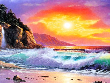 Special Order - Ocean Sunset - Full Drill diamond painting - Specially ordered for you. Delivery is approximately 4 - 6 weeks. Supply