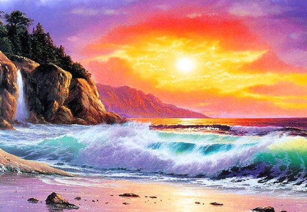 Special Order - Ocean Sunset - Full Drill diamond painting - Specially ordered for you. Delivery is approximately 4 - 6 weeks. Supply