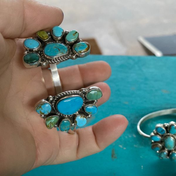 Turquoise half cluster bracelet Discount