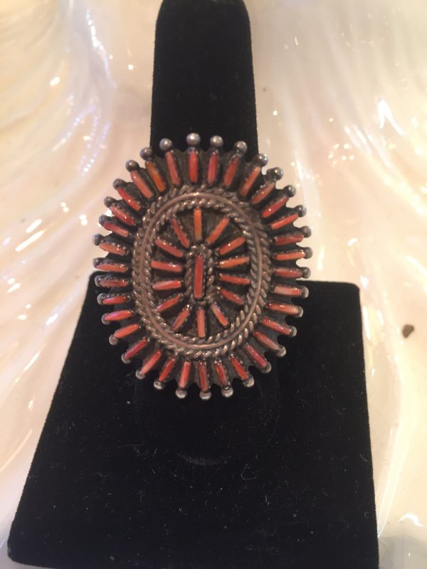 Zuni Red Spiny Oyster Ring Hot on Sale