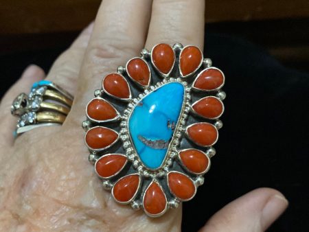 Turquoise and Red Coral For Cheap