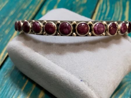 Purple spiny oyster bangle bracelet on Sale