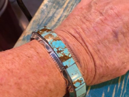 Inlay kingman Turquoise bracelet Online Sale