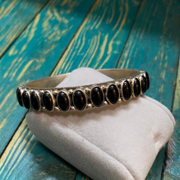 Black onyx bangle For Cheap