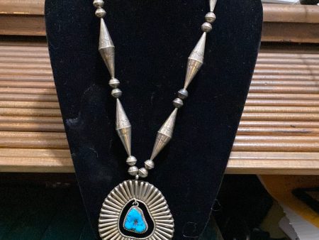 Large vintage diamond shaped tube bead necklace! Cheap