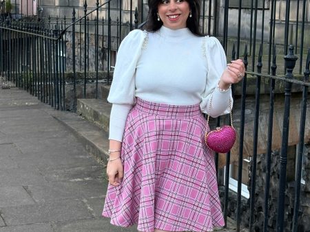 Plaid Flare Skirt - Highland Rose (V2) Discount