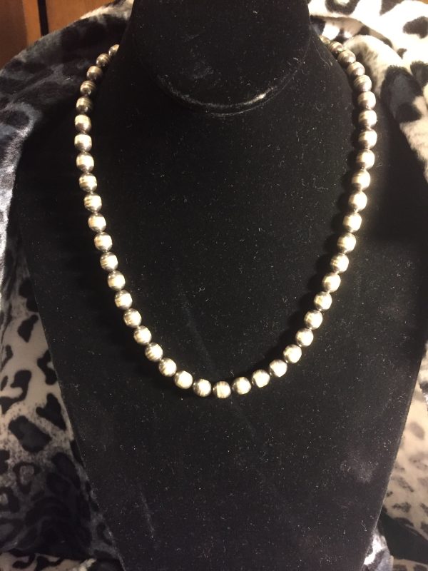 Oval Sterling silver Navajo pearls Online Hot Sale