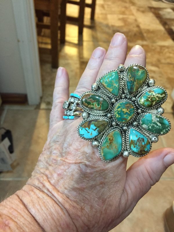 Royston Turquoise Flower Cluster Ring Fashion