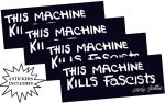 This Machine Kills Fascists sticker set (Black) Fashion