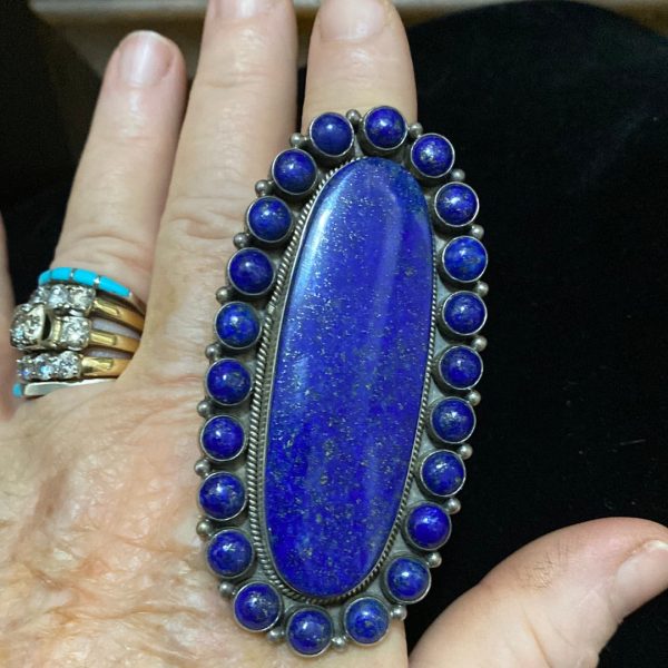 Large Lapis ring #2 Online now