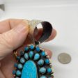 Large Sterling Silver  Turquoise pendant Supply