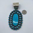 Large Sterling Silver  Turquoise pendant Supply