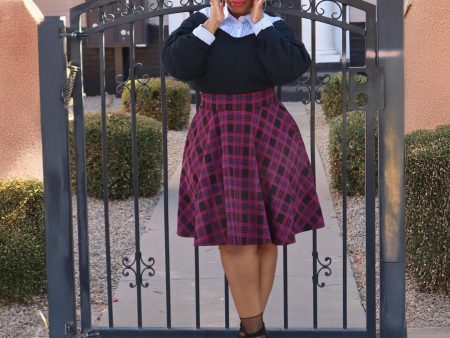 Plaid Flare Skirt - Ember (V2) Sale