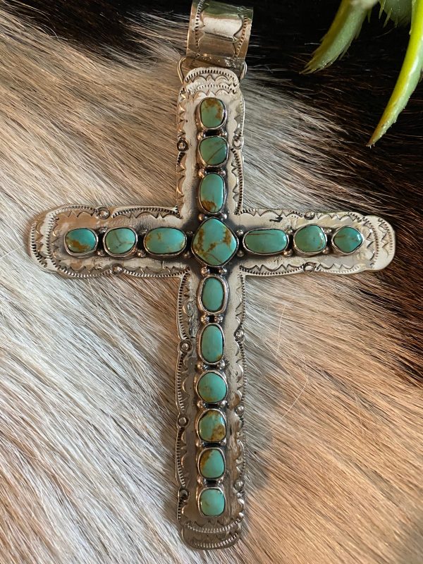 The Super Large kingman Turquoise Cross Hot on Sale