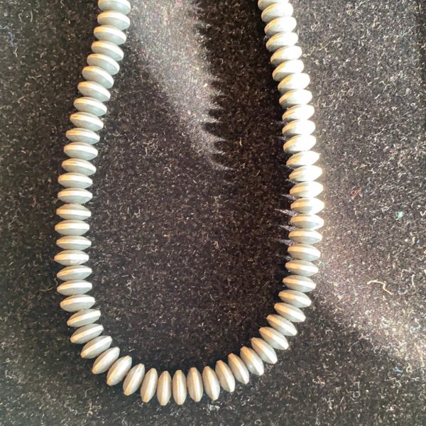 8mm  16 inch disk shaped necklace For Sale