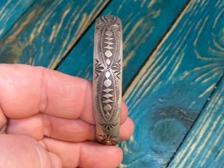 Sterling Silver tooled bracelet #1 Supply