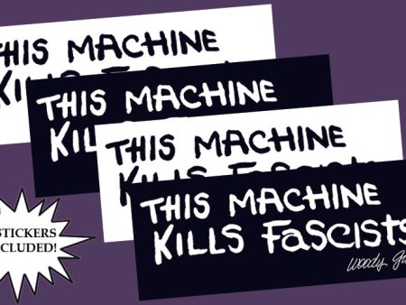 This Machine Kills Fascists sticker set (Black and white) Discount