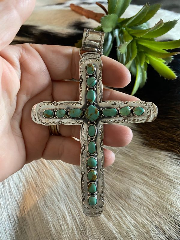 The Super Large kingman Turquoise Cross Hot on Sale