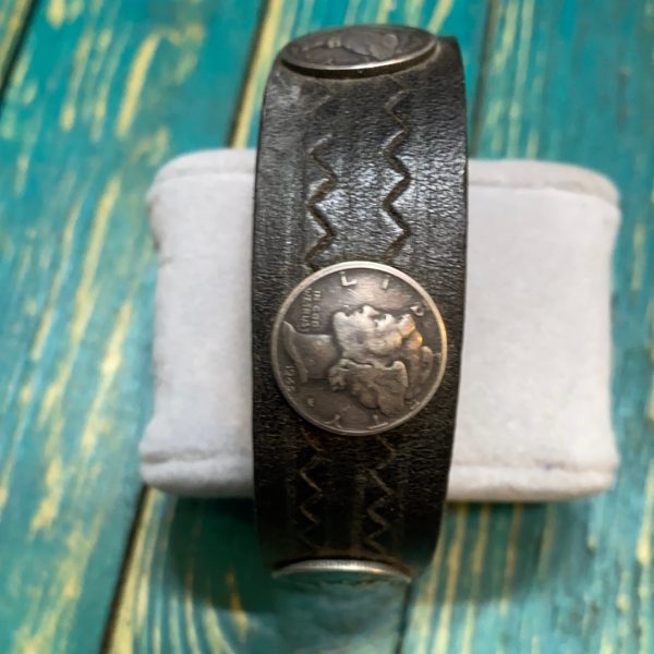 Large leather dime bracelets with snaps For Discount