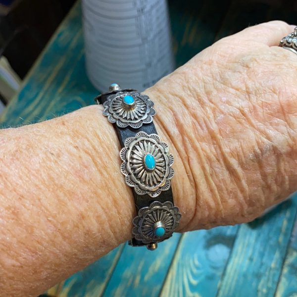 The Concho  Cluster  Turquoise bracelet Discount