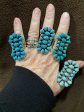 LONG TURQUOISE CLUSTER RINGS Sale