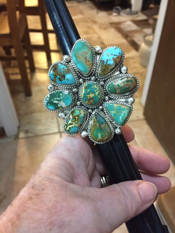 Royston Turquoise Flower Cluster Ring Fashion