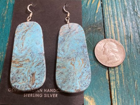 Kingman 3 inch slab earrings Discount