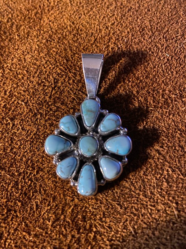 Dry Creek Turquoise Pendant For Sale