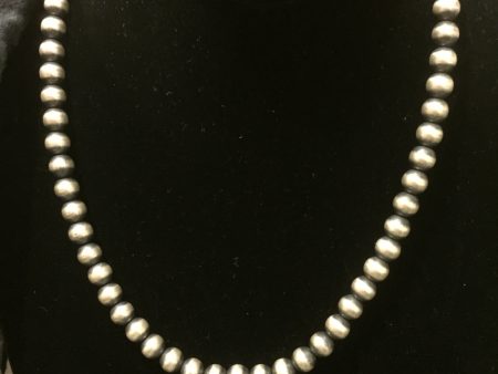 Sterling silver Navajo pearl necklace 20 inches 12 mm For Discount