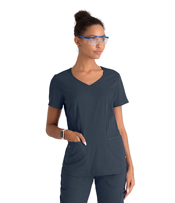 Barco Grey s Anatomy +SpandexStretch GRST124 Carly Sporty Neck Scrub Top on Sale