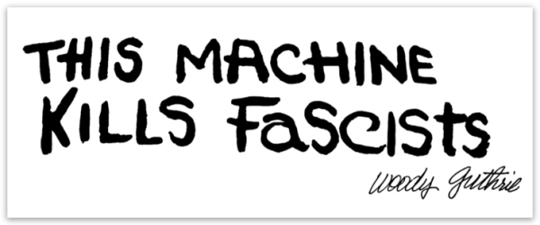 This Machine Kills Fascists sticker set (White) Sale