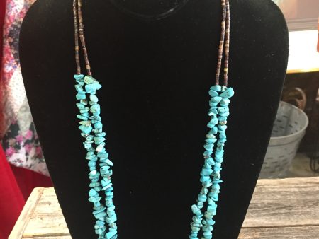 Heishi beads and Turquoise necklace Fashion