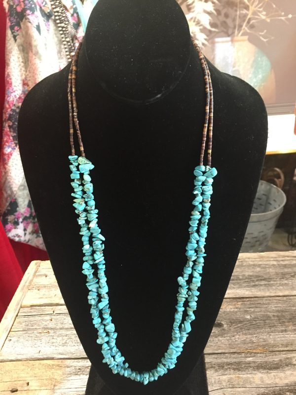 Heishi beads and Turquoise necklace Fashion