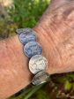 Mercury Dime bracelet with turquoise ends Online