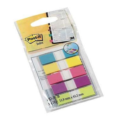 Teippimerkki Post-it index 12x43mm 683 5 väriä Online Hot Sale