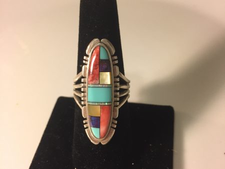 Inlay Sterling silver ring Online