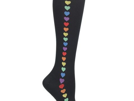 NurseMates Compression Socks - Rainbow Heart Hot on Sale