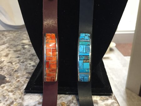 Inlay leather bracelet For Cheap