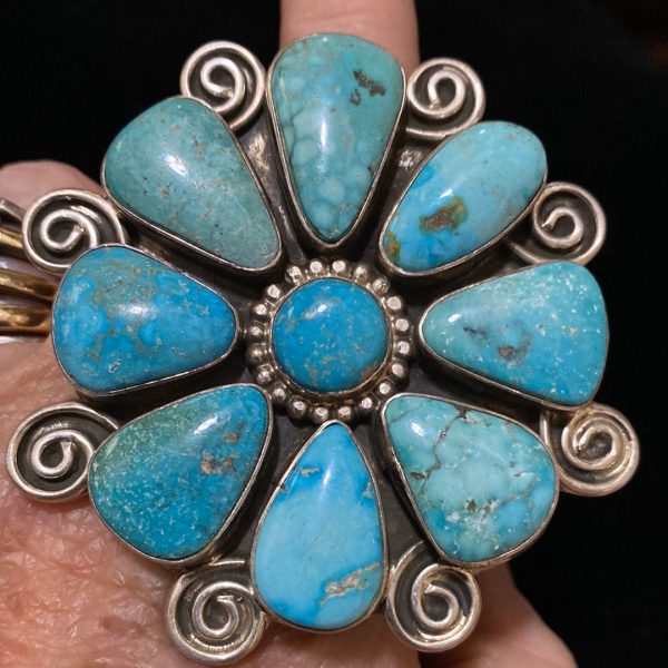 Turquoise flower bust For Cheap