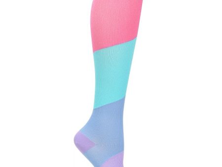 NurseMates Compression Socks - Color Block Bright Online