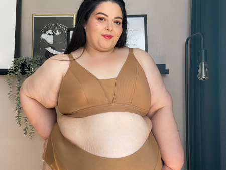 Everyday Ribbed Bra - Caramel Discount