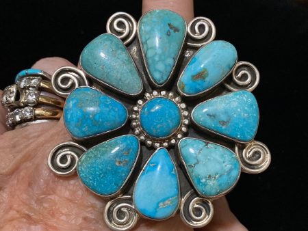 Turquoise flower bust For Cheap