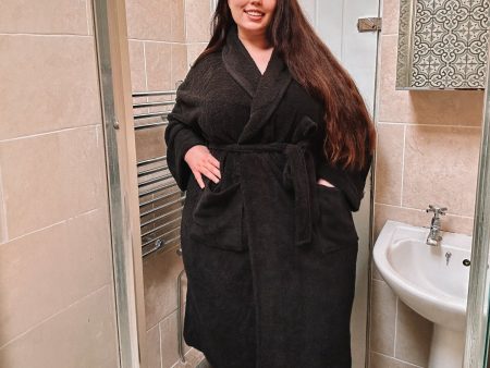 Floof Bath Robe - Black Discount