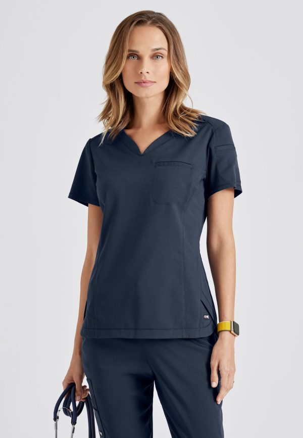 Barco Grey s Anatomy +SpandexStretch GRST136 Capri V-Neck Tuck In Top Hot on Sale