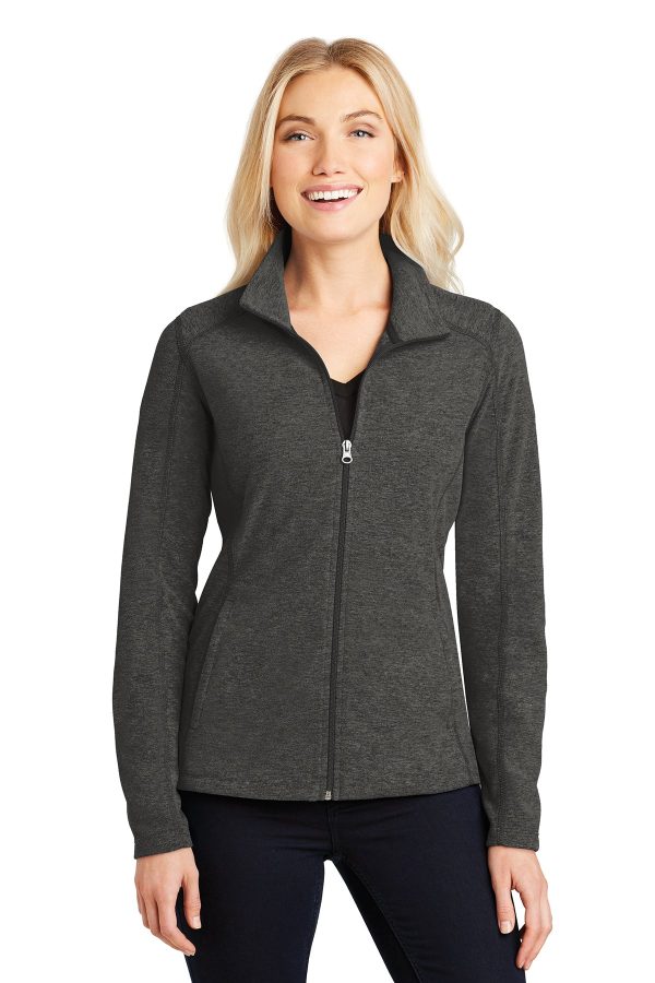 Port Authority® L235 Ladies Heather Microfleece Full-Zip Jacket Hot on Sale