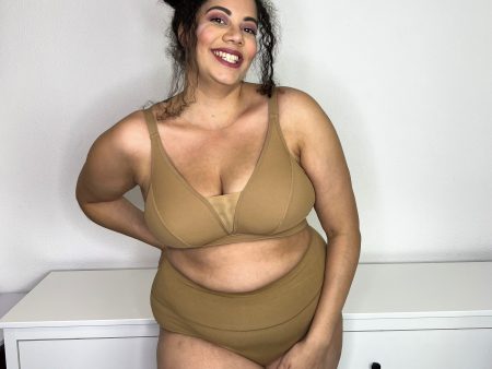 Ribbed Bra Full Cup - Caramel Online Hot Sale