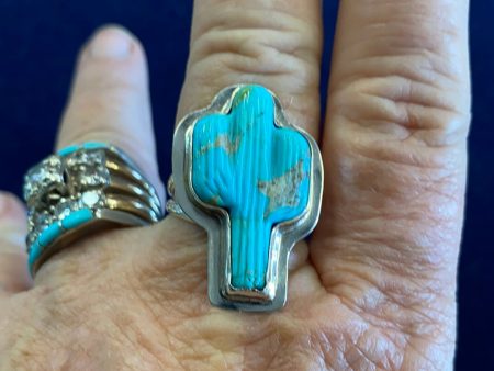 Cactus Turquoise ring 9 Supply